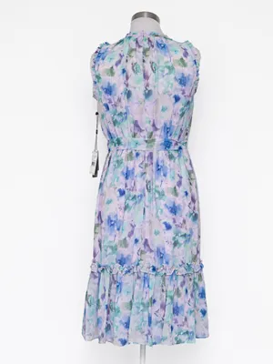 Adrianna Papell -‎ Watercolor Chiffon Print Dress thumbnail 3