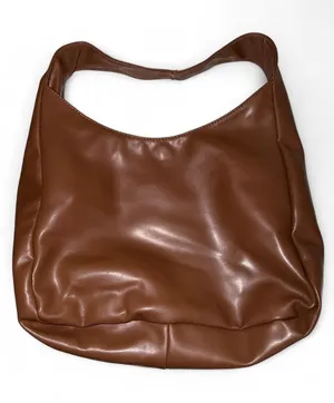 Brown faux leather purse thumbnail 1