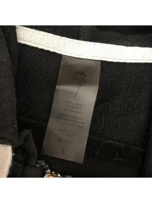 Electric & Rose Black Zip-Up Hoodie Drawstring Size L Cotton Blend Made In USA thumbnail 3