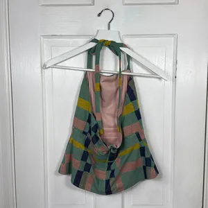 Anthropologie Eva Franco Mod Plaid Halter Top W2311 Sz XS thumbnail 5