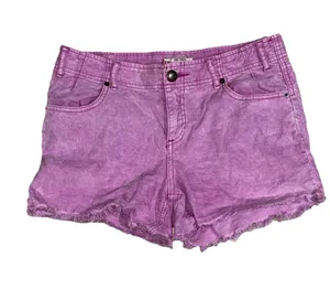 Free People Frayed Hem corduroy Shorts Purple Size 28 Boho thumbnail 1