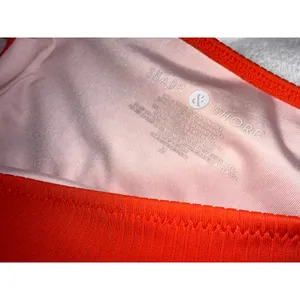 Shade & shore Red Ribbed Cutout Bikini Swimsuit Women’s Medium 32B thumbnail 5