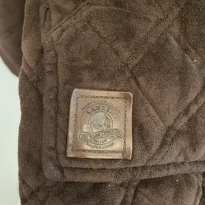 Lauren‎ Ralph Lauren Womens XL Quilted Velvet Velour Brown Barn Coat Jacket thumbnail 3