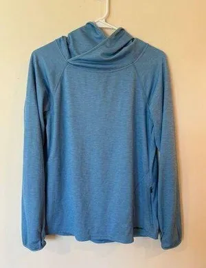 Patagonia Long Sleeve Pullover Hoodie Blue Women's Size Large Activewear thumbnail 1