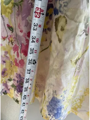 H&M Linen Blend Floral Maxi Sweetheart Strappy Summer Cottagecore Sz XS thumbnail 5
