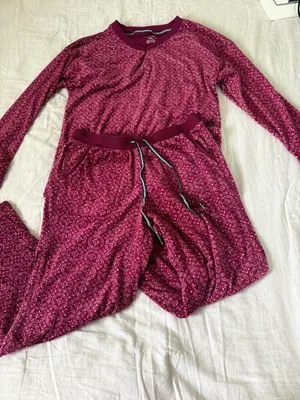 Nautica Women's Berry Pink Patterned Sweater and pants set thumbnail 3