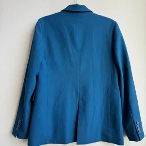 Zara Deep Teal Blue One Button Blazer Interview Career Wear Casual Size Small thumbnail 4