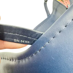 Tory Burch Rainbow Pride Miller Sandals Navy Blue Leather Thong Flat Slides 7M thumbnail 6