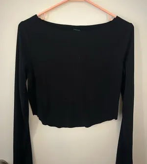 Wild Fable Black Long Sleeve Crop Top thumbnail 1