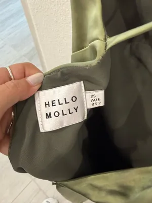 Hello Molly Midi Dress Green Satin thumbnail 5