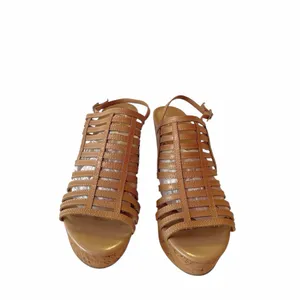 Franco Sarto Brown Strappy Wedge Sandals Size 8 thumbnail 2