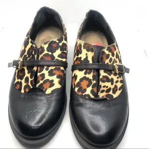 Bella Vita "Reese" Black Leather And Animal Print Fur Slip On Loafer Shoes (6) thumbnail 4