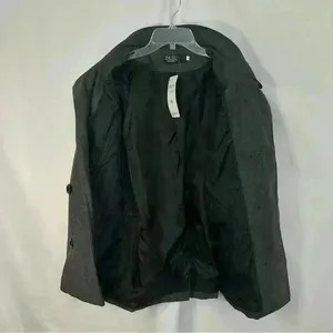 NWT‎ Coat Jacket Button Up Front Pockets Snap Button Collar Womens Size XL Gray thumbnail 8