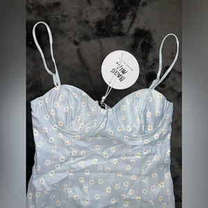 Princess Polly Fleurette Mini Dress in Pale Blue Size 2 New with tag thumbnail 11