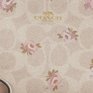 Coach Corner Zip Wristlet In Signature Canvas With Floral Print thumbnail 3