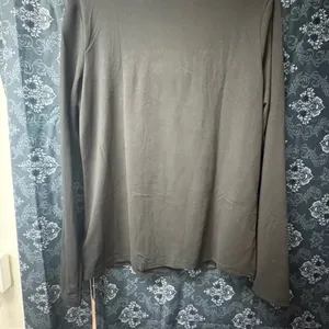 Source Unknown Women’s Charcoal Gray Square Neck Long Sleeve Top Size Large Soft Stretchy 2xL thumbnail 6