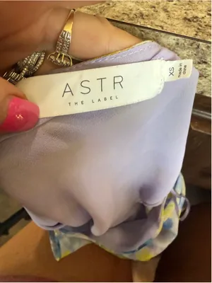 Women's ASTR The Label One Shoulder Floral Dress XS Blue Yellow thumbnail 4