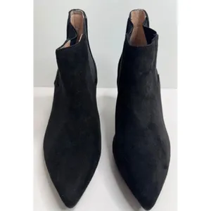 Journee‎ Chelsea Black Pointed Toe Kitten Heel Ankle Boots Booties Size 6 WIDE thumbnail 6