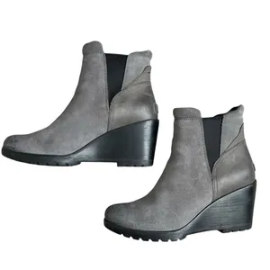 Sorel After Hours Chelsea Boots Women’s Size 10 Suede Leather Gray Wedge Heel thumbnail 6