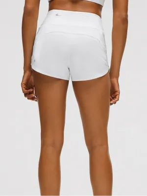 lululemon Athletica Speed Up Women’s White Athletic Shorts 10 thumbnail 2