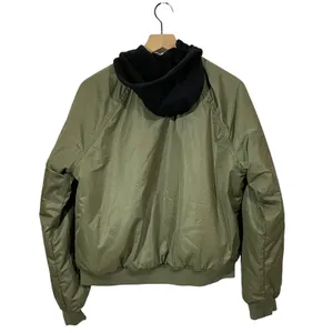 Aeropostale Hooded Bomber Jacket - Green - Large thumbnail 3