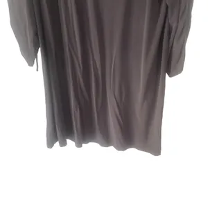 Garnet‎ Hill Women's Size Large Grey Soft Tencel Rouched Sleeves Tunic Top thumbnail 3