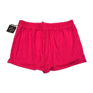 Ava & Viv Women's Magenta French Terry Drawstring Pull-On Lounge Shorts Size 2X thumbnail 2