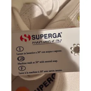Superga 2790 Candy White Canvas Pastel Rainbow Platform Sneakers Womens 8.5 thumbnail 10