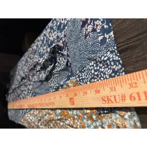 Umgee Women Blue Patchwork Print Floral Leopard Open Front Kimono Wrap Boho S/M thumbnail 6