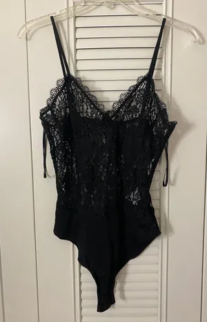 Black Lace Bodysuit Size M thumbnail 1