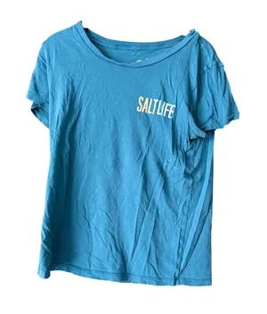 Salt Life Womens Teal Blue I Need A Saltcation Graphic T-Shirt Size‎ Large thumbnail 1