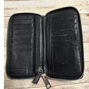 L.A.M.B Wallet Gwen Stefani Saddle Zip Around Wallet Y2K Monogram Brown Luxury thumbnail 4