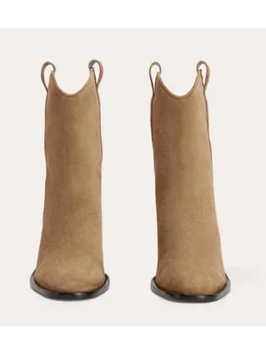 Everlane $298 The Outlaw Suede Cowboy Western Boot in Sand Size 6.5M thumbnail 4