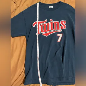 MN TWINS MLB Baseball Mauer #7 Vintage Tee Unisex Adult Sz L EUC thumbnail 6