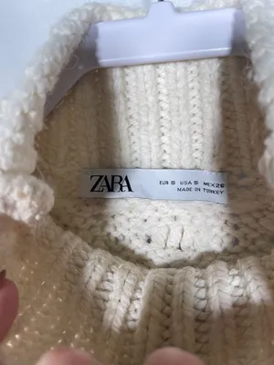Zara Womens Ivory Textured Chunky Sweater Small 5802/107/712/S thumbnail 3