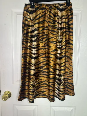 Haute Monde Tiger stripe midi skirt thumbnail 2