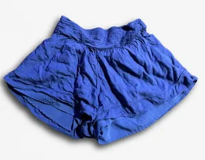 Hollister Women Blue Ultra High-Rise Skirty Shorts Smocked‎ Waist Swiss Dot XS thumbnail 1