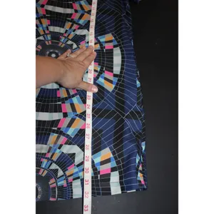 Mara Hoffman Dress Women XS Blue Great Geometric Kaleidoscope Shift Mini Pockets thumbnail 8