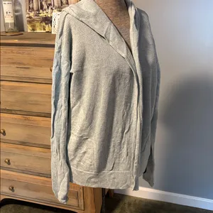 Lululemon Still Movement Wrap Light Seafoam Green Hooded Cardigan Sweater thumbnail 2