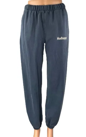Madhappy Women's Navy Blue High Rise Embroidered Tapered Jogger Sweat Pants XS thumbnail 1