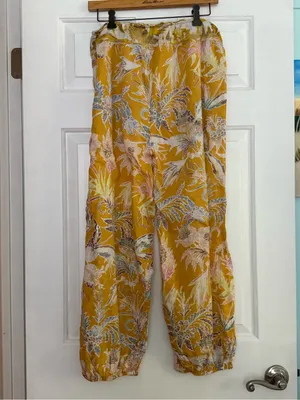 Free People Intimately Breezy Bottoms in Yellow Floral thumbnail 3