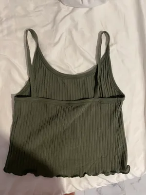 Old Navy Lettuce Trim Ribbed Tank Top thumbnail 3