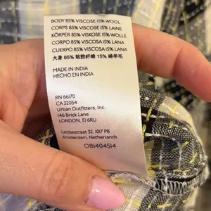 Anthropologie Pilcro Puff Sleeve Button Top M Gingham Plaid Wool Blend Cottage thumbnail 11