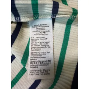 J. Crew vintage rib turtleneck with buttons in stripe NEW thumbnail 6