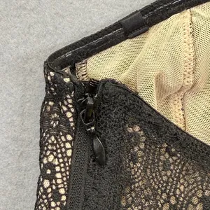 Victoria's Secret Very Sexy Black Lace Strapless Lace-Up Corset Top XS‎ thumbnail 8