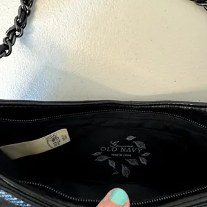 Old Navy Vintage Black Crescent Shoulder Bag Purse Women's thumbnail 3