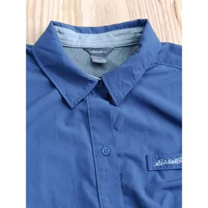Eddie Bauer Women's Sleeveless Hiking Shirt XS Blue Vented Outdoor Travel Top thumbnail 3