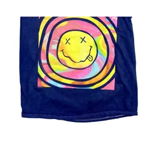 Nirvana Vintage Style Smile Back Short Sleeve Unisex T Shirt Crew Neck M Blue thumbnail 5