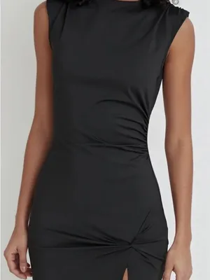 NWT 4th + Reckless Verity Dress - Sleeveless Thigh Split Maxi Dress Black Size M thumbnail 2