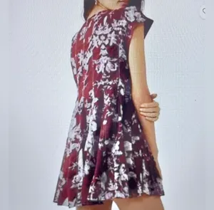 Free People Dress - Sully Dress in Raisin Combo - Size S thumbnail 2